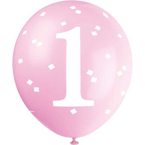 Pink 1st Balloons