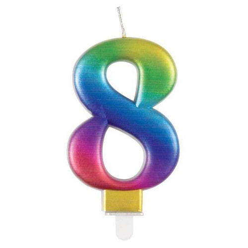 Rainbow 8 Candle