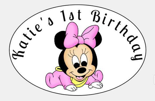 Personalised Baby Girl Birthday Label (8 Pack)