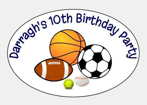 Personalised Boys Birthday Label (8 Pack)