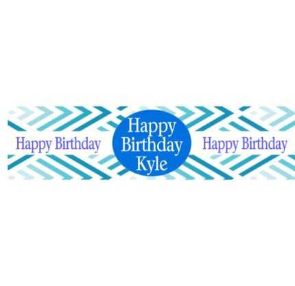 Personalised Birthday Boy Blue Banner