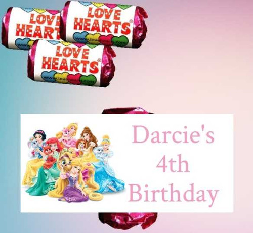 Personalised Princess Lovehearts (9 Pack)