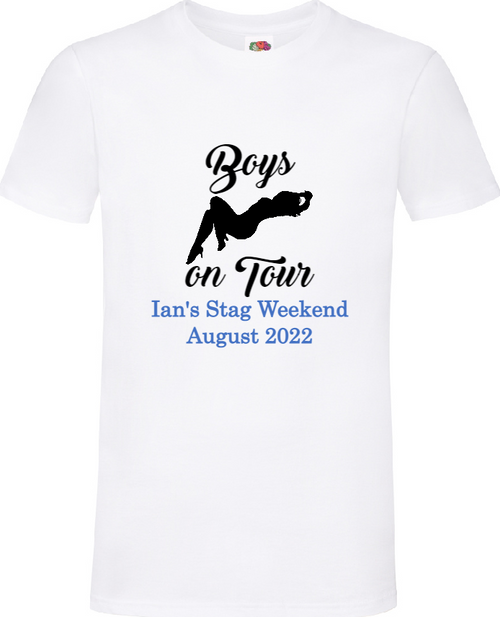 Personalised Blue Boys On Tour Stag Night T-Shirt | Stag Night T-Shirts | Stag Party T-Shirts