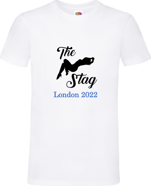Personalised Blue The Stag Night T-Shirt | Stag Party T-Shirts | Stag Nights T-Shirts