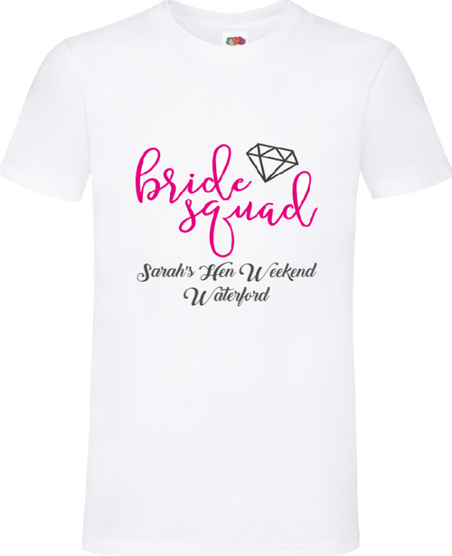 Personalised Bride Squad Hen Night T-Shirt | Hen Night T-Shirts | Hen Party T-Shirt
