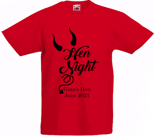 Personalised Devil's Hen Party T-Shirt | Hen Night T-Shirts | Hen Party T-Shirts