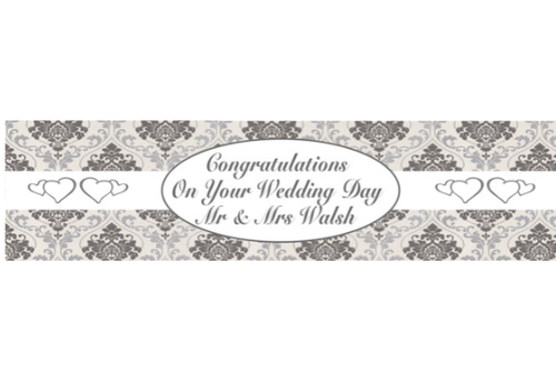 Personalised Mr and Mrs Wedding Banner