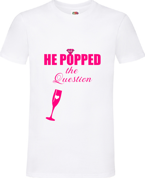 Pop The Question Hen Night T-Shirt | Hen Party T-Shirts | Hen Night T-Shirts