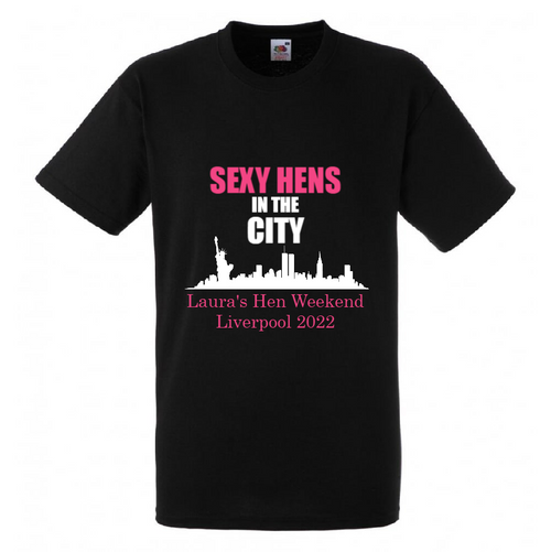 Personalised Sexy Hens In The City Hen Night T-Shirt | Hen Party T-shirts | Hen Night T-Shirts