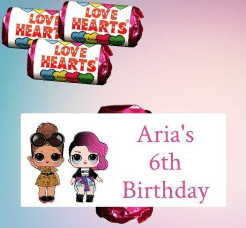 Personalised LOL Loveheart Sweets (9 Pack)