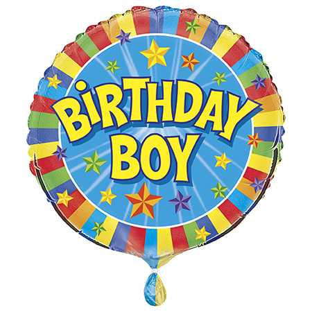 Birthday Boy's Foil Balloon