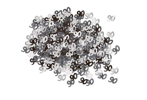 90th Black Confetti | Confetti | Party Supplies