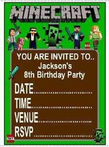 Personalised Minecraft Invites