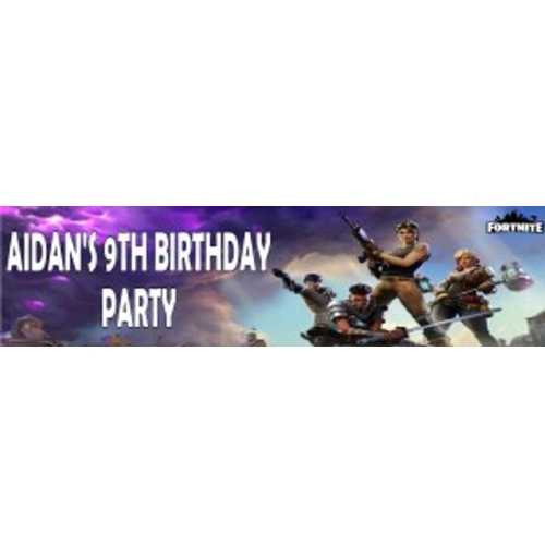 Personalised Battle Royale Party Banner