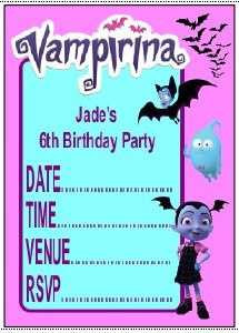 Personalised Vampirina Invites