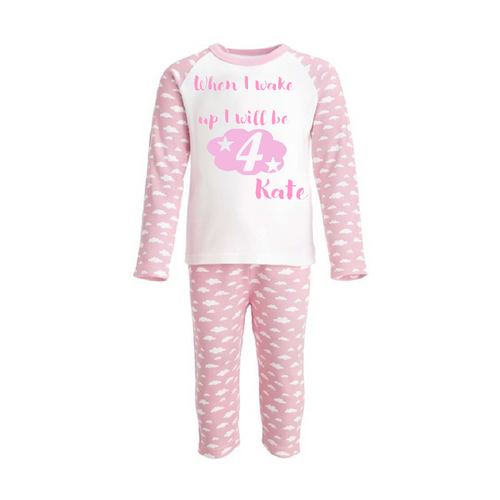 Personalised Pink Birthday Pyjamas
