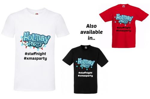 Personalised Christmas Party T-Shirt | Christmas Novelty T-Shirts