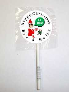 Personalised Elf Lollipops (15 Pack)