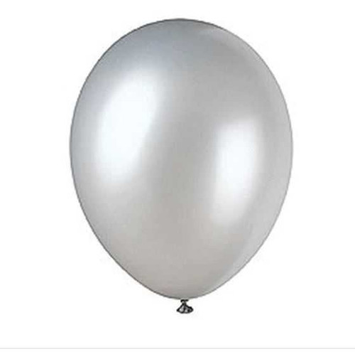 50pk Shimmering Silver Balloons