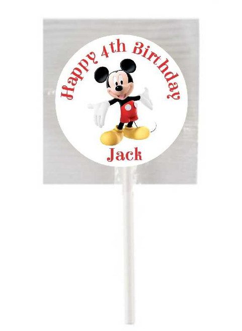 Personalised Mickey Mouse Lollipops (15 Pack)