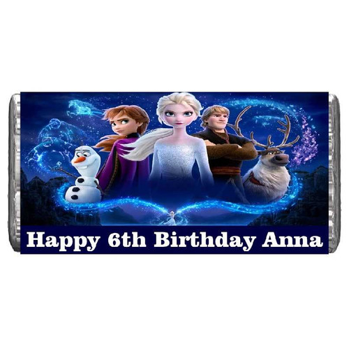 Personalised Disney Frozen Chocolate Bars (7 Pack)