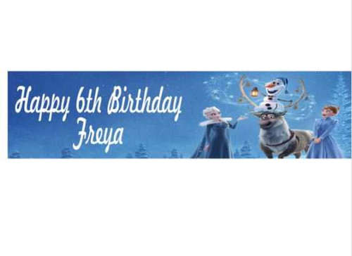 Personalised Disney Frozen Princess Birthday Banner | Disney Frozen Party Supplies | Girls Party Supplies