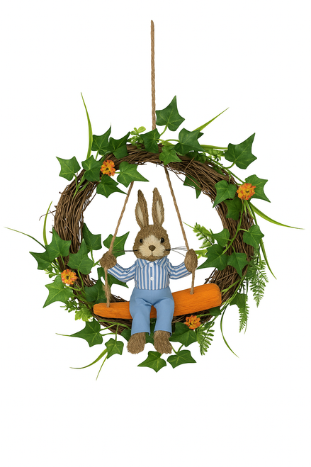 Hanging Bunny Rabbit Wreath