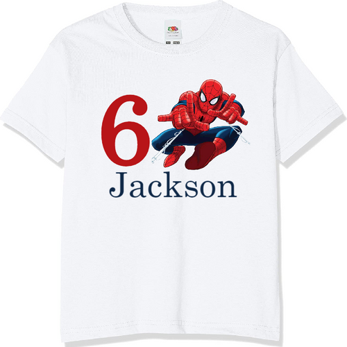 Personalised Spiderman Kids T-shirt