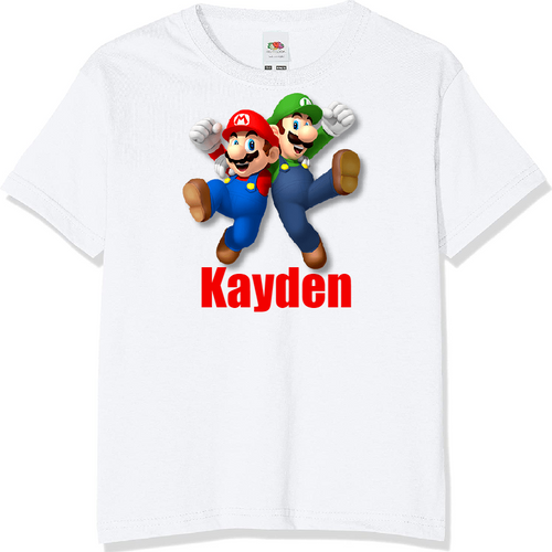 Personalised Super Mario T-shirt