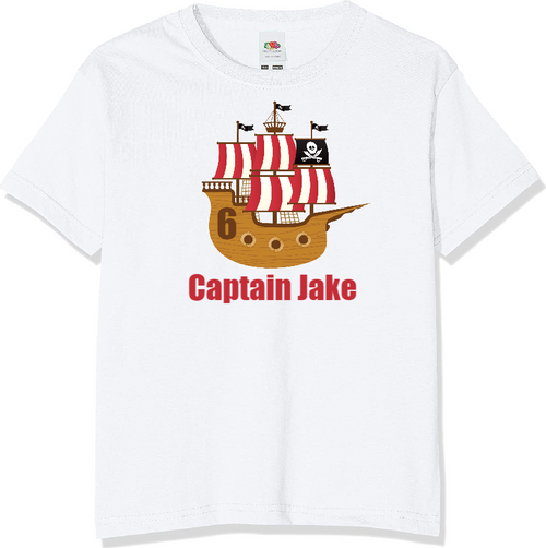 Personalised Pirate Ship T-shirt