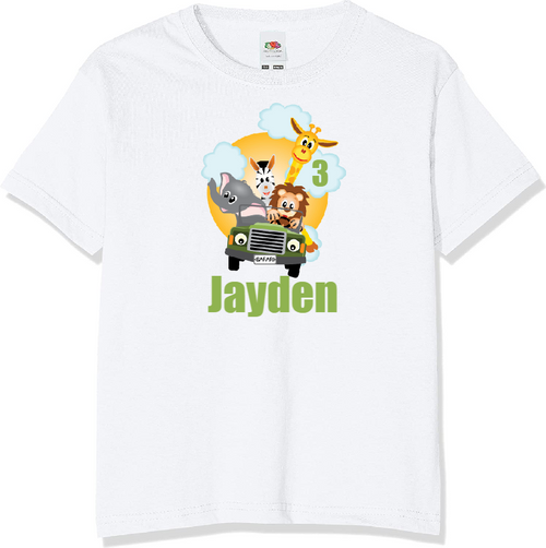 Personalised Animal Safari T-shirt