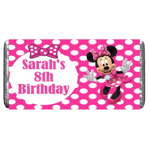 Personalised Minnie Mouse Chocolate Bars (7 Pack)