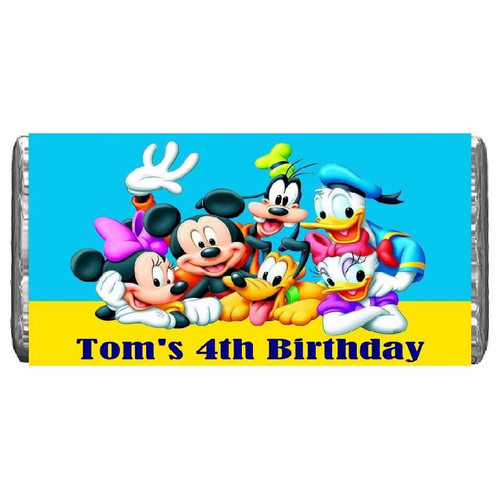Personalised Mickey Mouse & Friends Chocolate Bars (7 Pack)