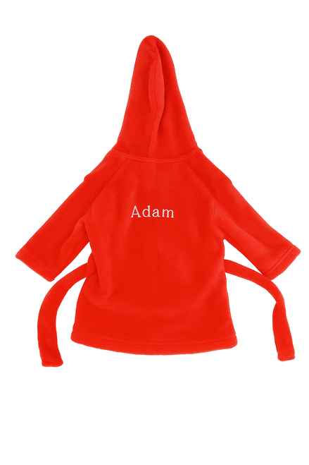 Personalised Embroidery Red Bathrobe
