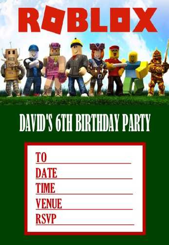 Personalised Roblox Invitations