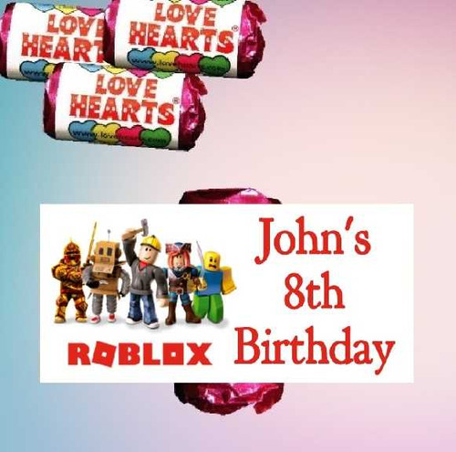 Personalised Roblox Loveheart Sweets (9 Pack)