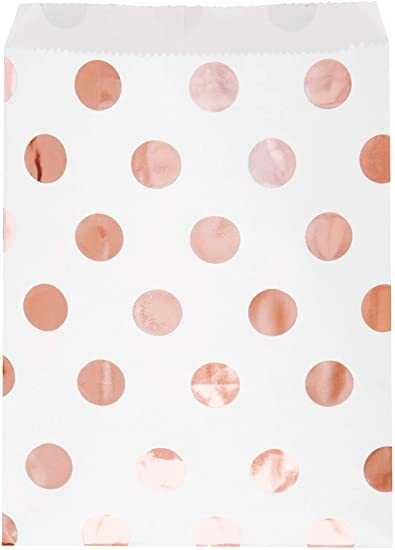 Rose Gold Dots Treat Bags