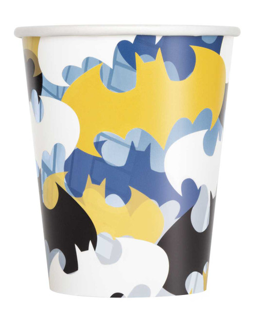 Batman Party Cups - Pack of 8 | Bold & Exciting Batman Paper Cups (255grams)