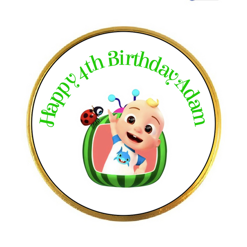 Personalised Cocomelon JJ Chocolate Coins (15 Pack)