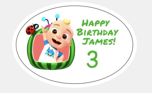 Personalised Cocomelon Bag Labels (8 Pack)