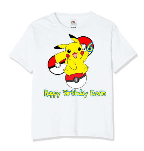 Personalised Pikachu T-shirt
