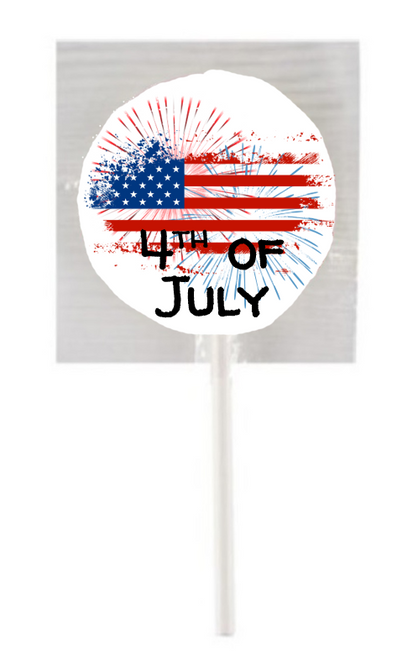 Personalised 4th of July Lollipops (15 Pack)