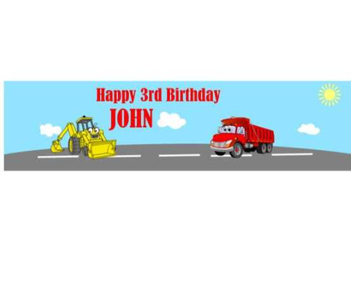 Personalised Digger Banner