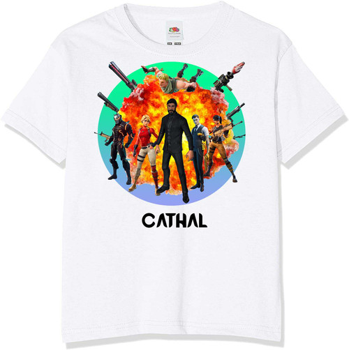 Personalised Fortnite Fireball T-Shirt