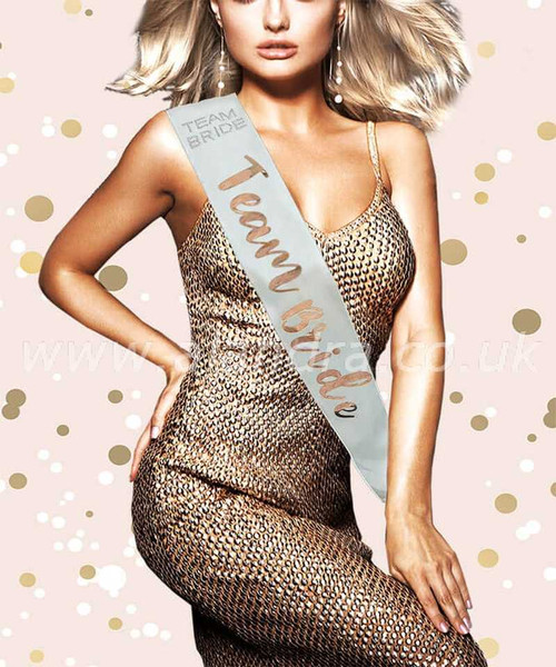 Rose Gold Team Bride Sash