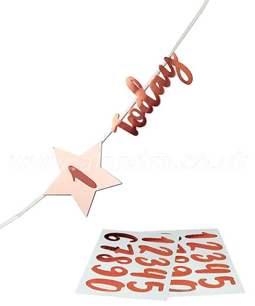 Personalised Rose Gold Any Age 'Today' Bunting