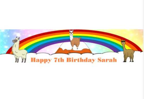 Personalised Llama Banner | Llama Party Supplies | Personalised Kids Birthday Banners