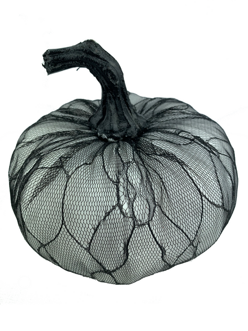Black Lace Pumpkin Decoration