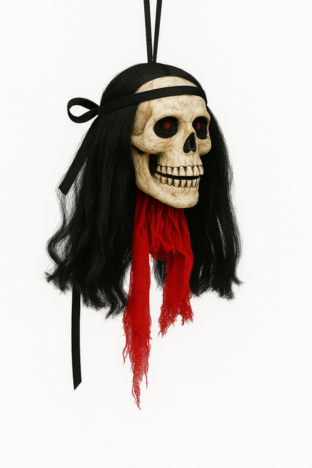 Long Haired Pirate Skull