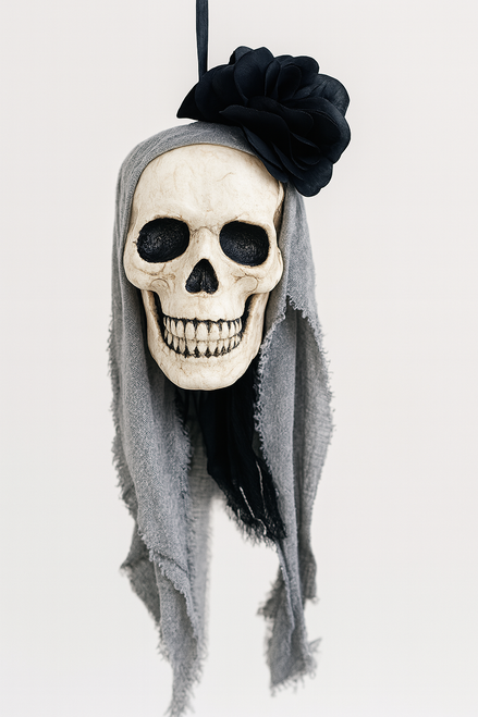 Hooded Hanging Skull